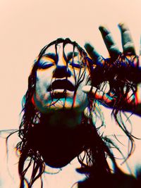 Close-up portrait of young woman