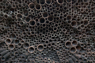 Full frame shot of pipes