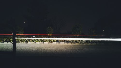 Illuminated lights at night