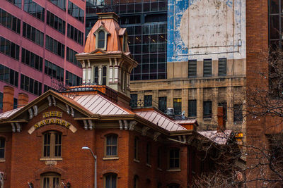 Low angle view of buildings in city