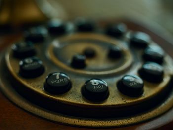 Close-up of vintage phone