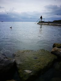 Scenic view of sea against sky