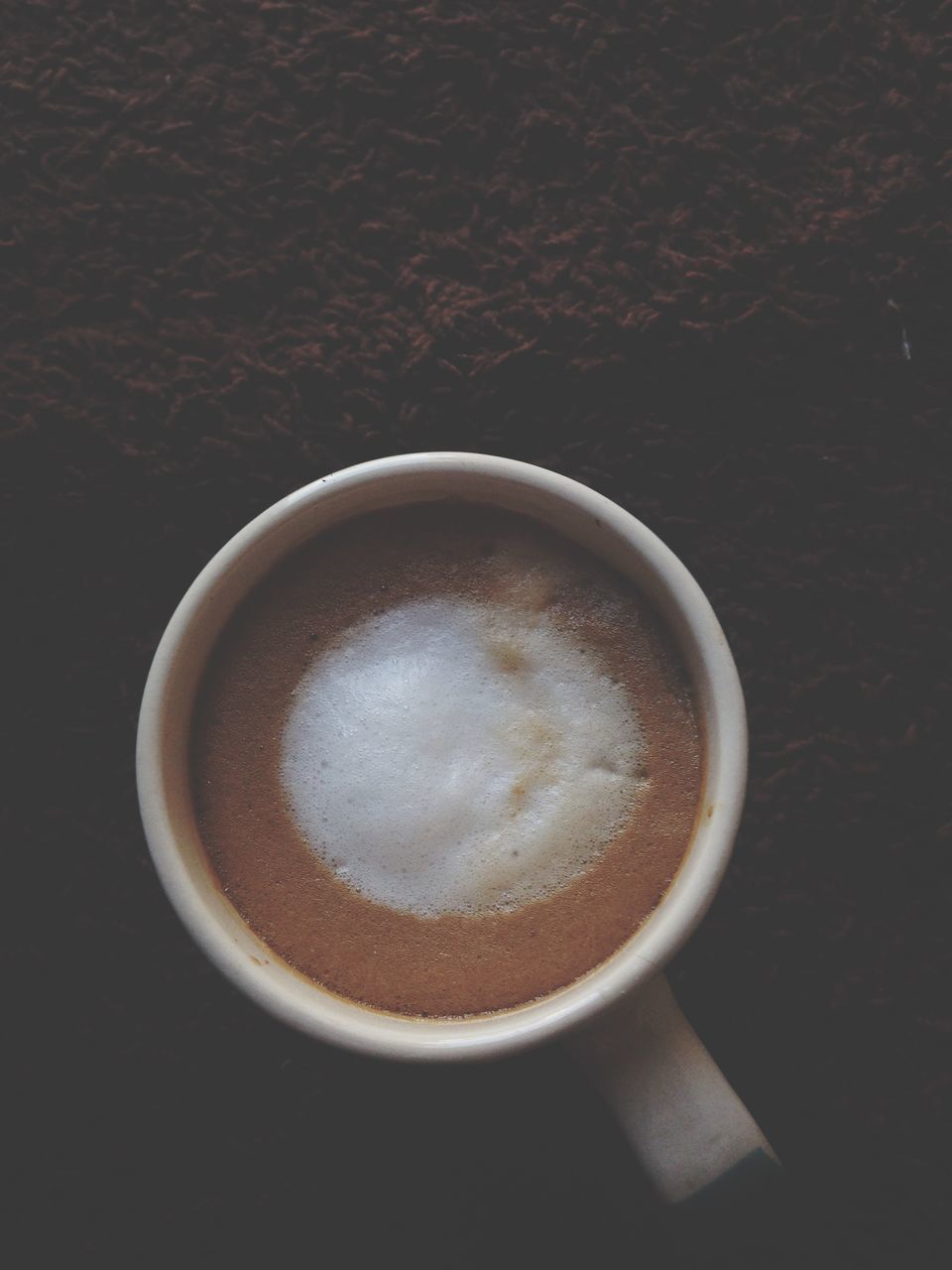 coffee cup, food and drink, drink, refreshment, coffee - drink, saucer, coffee, freshness, table, indoors, still life, cup, frothy drink, high angle view, directly above, cappuccino, close-up, spoon, beverage, froth art