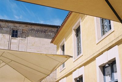 Low angle view of house against sky