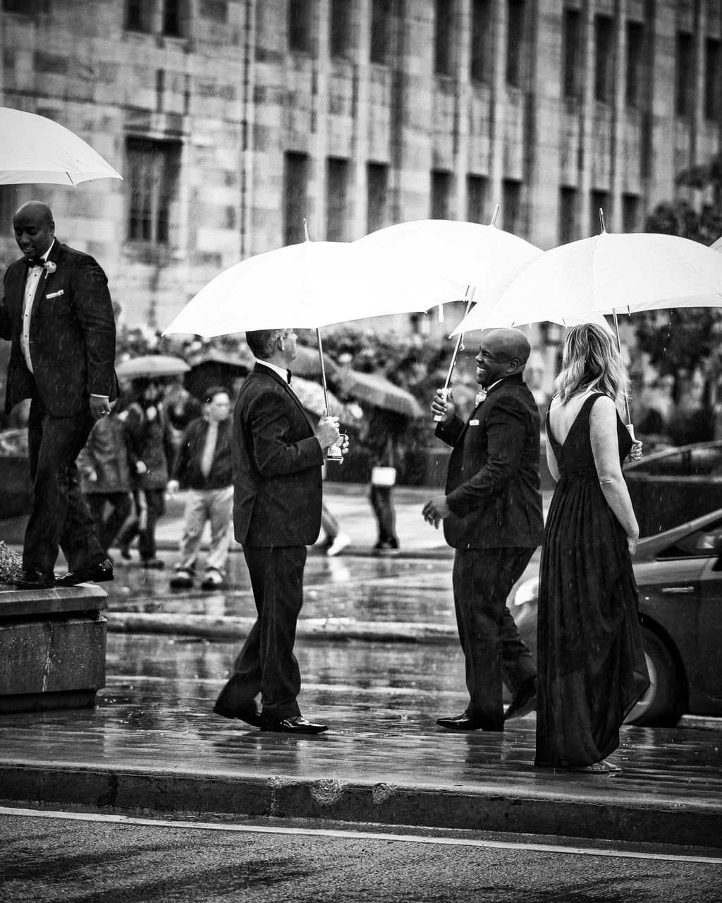 protection, umbrella, group of people, city, rain, security, wet, real people, men, street, water, architecture, monsoon, adult, rainy season, city life, walking, people, women, outdoors, sheltering