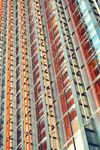 Low angle view of building under construction in city