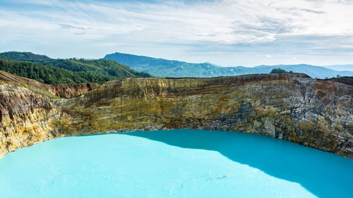 Scenic view of swimming pool against sky