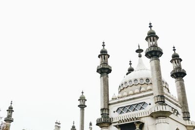 Low angle view of royal pavilion against clear sky