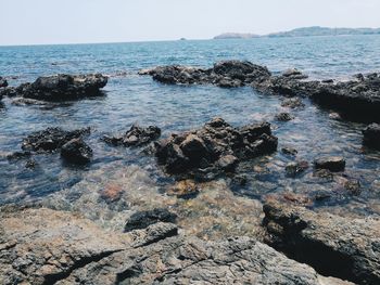 Close-up of sea against sky