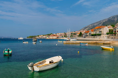 Boats in sea