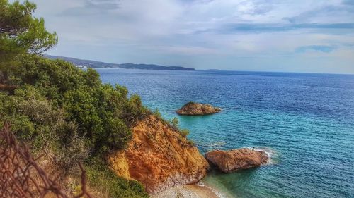 Scenic view of sea against sky