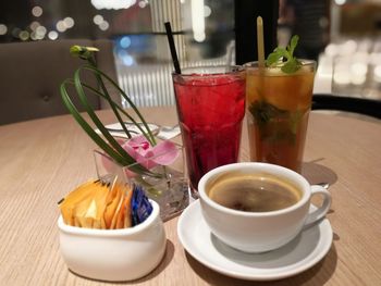 Close-up of drink on table