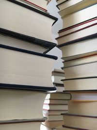 Close-up of stacked books