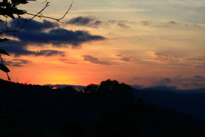 Scenic view of dramatic sky during sunset