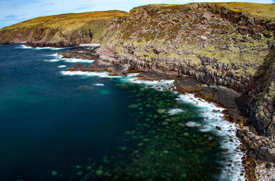 Rock formations in sea