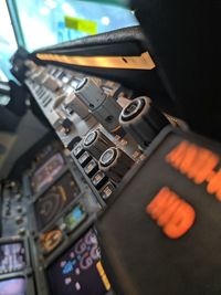 High angle view of computer keyboard