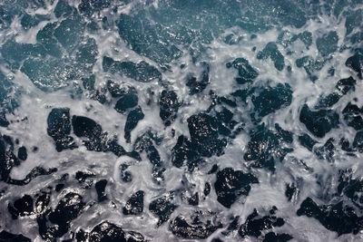 Full frame shot of sea splashing water