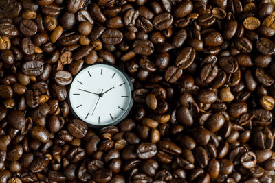 Directly above shot of coffee beans
