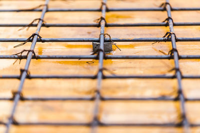 Full frame shot of metal fence