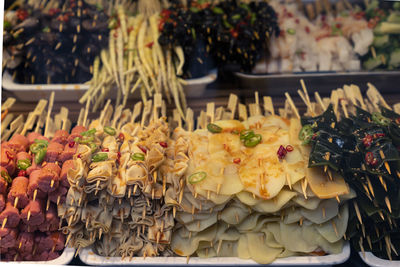 Close-up of fruits for sale in market