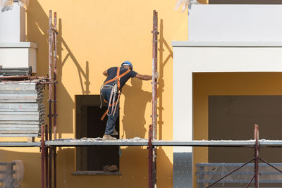 Man working at construction site