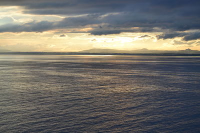 Scenic view of cloudy sky during sunset