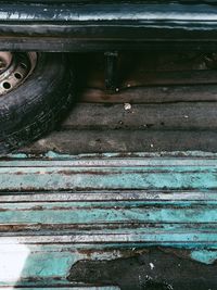 Close-up of old rusty car