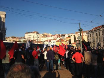 Group of people in market