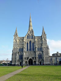 Salisbury cathedral in december