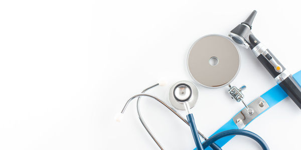 Close-up of electric lamp against white background