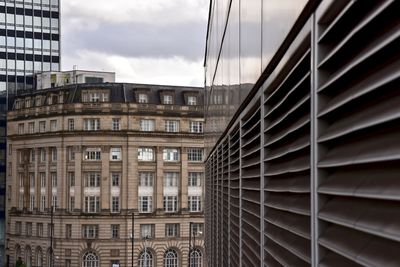 Low angle view of modern building against sky