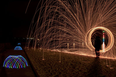 Light painting at night