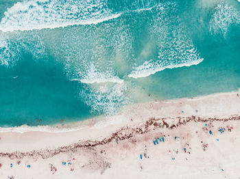 High angle view of sea 