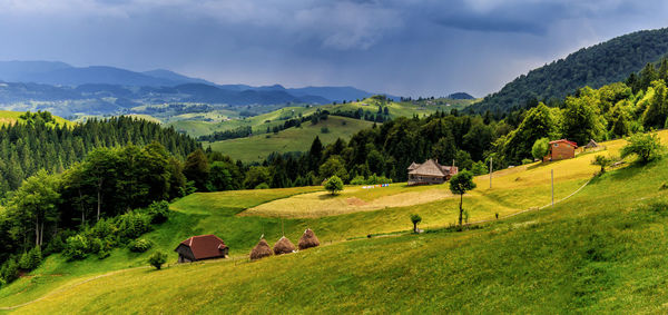 Panoramic view of landscape against sky