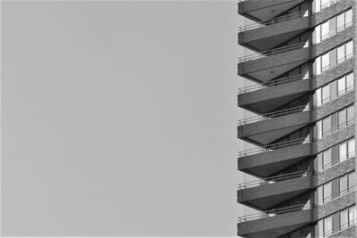 Low angle view of building against clear sky