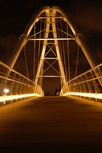 View of bridge at night