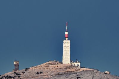 Mountain named the mont ventoux in provence at the top of the south of france