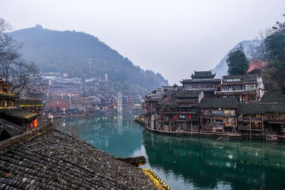 Buildings in city at waterfront