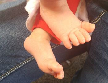 Cropped image of woman holding hands