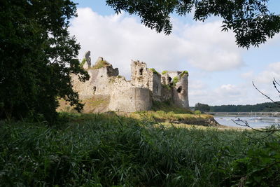 View of fort against cloudy sky