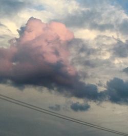 Low angle view of cloudy sky