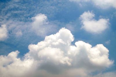 Low angle view of clouds in sky