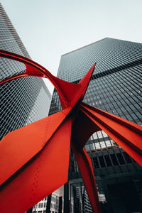 Low angle view of modern building against sky