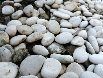 Full frame shot of pebbles on beach