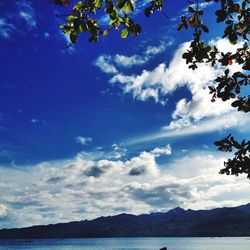 Low angle view of blue sky and clouds