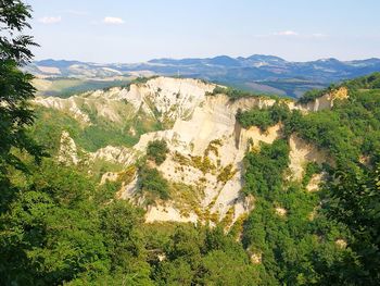 High angle view of landscape against sky