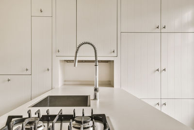 Interior of empty kitchen counter