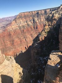 Scenic view of rocky mountains