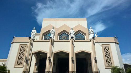 Low angle view of building against sky