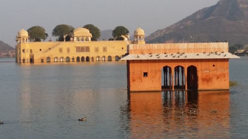 Reflection of buildings in water